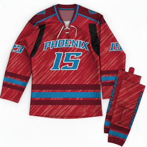 Maillot de hockey sur glace pour adultes personnalisé maillot de hockey sur glace en polyester avec impression par sublimation logo graphique maillot de hockey sur glace pour jeunes ensemble de chaussettes de hockey - Product Image 5