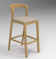 Ensemble de mobilier de restaurant moderne en bois massif pour café et restaurant, tabourets de bar et table haute