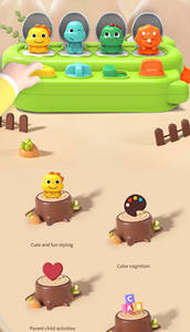 Boîte à interrupteurs <span class=keywords><strong>dinosaure</strong></span> : Puzzle éducatif pour l'éveil, table de jeu musicale, jeu logique pop-up, jouets boîte Peekaboo - Product Image 6