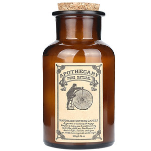 Bocaux en verre ronds de 4 oz, 8 oz, 12 oz en gros – Bouteilles pour médicaments, huiles essentielles, bouteilles d'expérimentation marron, pots pour bougies d'aromathérapie - Product Image 6
