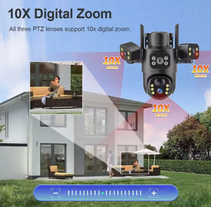 Eseecloud 15MP 4 gam thẻ Sim ba ống kính năng lượng mặt trời không dây máy ảnh wifi ngoài trời PTZ CCTV giám sát ngoài trời Mạng an ninh máy ảnh - Product Image 3