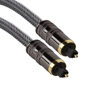 PRIX USINE Câble Toslink (Optique Toslink Câble/Câble Audio Optique Numérique) 6 pieds avec Connecteurs En Métal et Veste Tressée