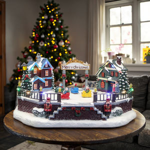 راتنج عيد الميلاد القرى الرسوم المتحركة ديكو الحيوان أدى ضوء متحرك ، توريد المصنع للزينة عطلة صناديق - Product Image 1