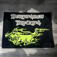 Tapis tufté noir et vert flamme, tapis rectangulaire graphique en peluche, tapis de sol doux et moelleux pour la décoration du salon et de la chambre