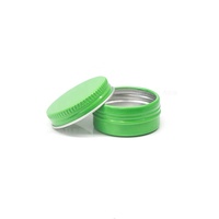 10ml petit pot rond en aluminium vert 10g crème conteneur de stockage boîte en fer blanc