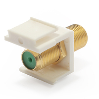 Coupleur et prise Keystone coaxial AV-DATA 3 GHz F81 femelle-femelle en cuivre plaqué or pour décodeur et téléviseur