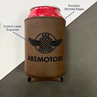 Porte-boissons en similicuir gravable au laser, porte-canettes en cuir personnalisé avec logo pour gravure laser, cadeaux vierges pour garçons d'honneur