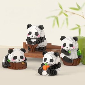 Panda W1101-1112 Cute Bamboo Building <strong>Block</strong> <strong>Bricks</strong> Creative Model Toy for Kids Girls Boys Unique Gift Idea - Product Image 3
