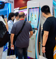 FUNOVA Kiosque en libre-service 32 pouces pour la vente de cartes d'arcade, la vente de billets, le paiement sans espèces, la recharge de cartes de membre et la gestion des paiements par carte bancaire (FEC)