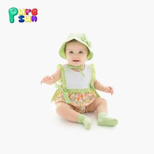 Puresun Lieblicher 100% Bio-Baumwolle Neugeborenen-Strampler-Set Kinder Mädchen Bubble-Pyjamas Baby-Strampler - Product Image 1
