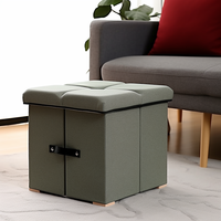 B2 Bailey personnalisé rangement pliant pouf banquette pliable pouf Sherpa stockage Pouf chaise siège escabeau tabouret boîte