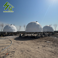 Tente dôme géodésique extérieure de haute qualité de 6m de diamètre-Couverture de toit en PVC Igloo Domo House pour le glamping d'hôtel