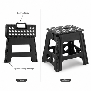 Taburete Plegable Portátil Premium, Silla de Camping de Plástico Reforzado con Asa <span class=keywords><strong>para</strong></span> Exteriores y Hogar, OEM - Product Image 1