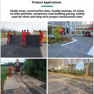 Tapis de route temporaires en plastique HDPE pour équipement lourd Panneau de tapis de sol HDPE/<span class=keywords><strong>EVA</strong></span> Nom du produit Lumière de traitement de coupe personnalisée - Product Image 4