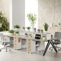 Bureau de travail modulaire moderne en bois pour deux personnes, extension de poste de travail chinois 4, 6 ou 8 places
