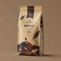 Emballage Bolsa 250g 500g 1lb pochettes personnalisées bloc fond côté soufflet sac sacs de café avec valve