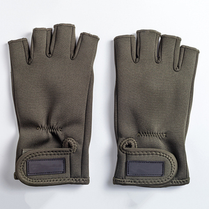 Personalizado antideslizante de neopreno Palm Grips motocicleta ciclismo guante antideslizante medio dedo guantes de pesca - Product Image 2