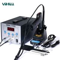 YIHUA948D Stasiun Solder, Versi Ditingkatkan 2 In 1 BGA Vakum Solder Pompa Iorn Pengisap