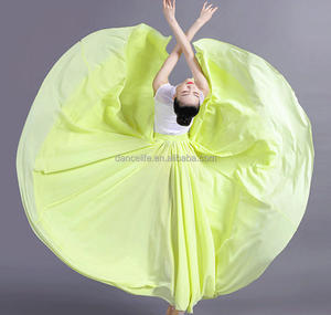 Jupe en mousseline 720 degrés pour femme, tenue d'entraînement pour <span class=keywords><strong>danseuse</strong></span> <span class=keywords><strong>gitane</strong></span>, assortiment 720 °   Jupe longue de danse pour femmes, robes de scène pour spectacles - Product Image 3