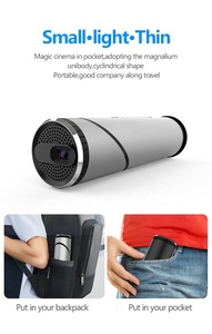 2022 Kixin Nhà Máy Tiếp Thị Trực Tiếp Xoay Lens Android Proyector Pin Sạc Mini Led Night Light 1080P Chiếu - Product Image 4