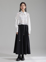 Chemisier long ajouré à crochets pour femme, design unique et décontracté, collection Printemps