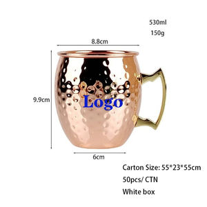 मच्छर मग तांबे के मग तय थोक स्टेनलेस स्टील तांबे के मग चढ़ाते सोने के तांबे के मग - Product Image 2