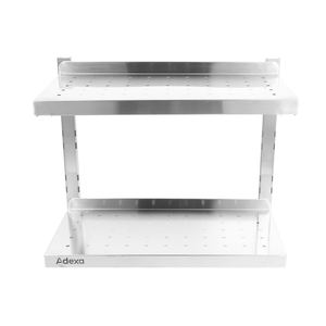 Estante de Pared de Acero Inoxidable para Cocina, Estante Flotante de 2 Niveles, Estante de Pared Multi-Nivel - Product Image 1