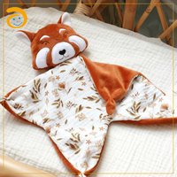 Doudou Confort Doux en Peluche Visage d'Animal pour Bébé, Compagnon de Sommeil Apaisant, Indispensable pour Berceau, Vente en Gros