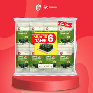 O'food Aceite de Oliva Tradicional con Algas 5g 3 paquetes/bolsa, deliciosas láminas de algas instantáneas, snack crujiente de alta calidad para acompañar el arroz - Product Image 6