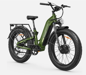 Nueva Bicicleta Eléctrica de Carreras con Doble Motor de 3500W, 200NM, Fibra de Carbono, 8 Velocidades, Pedales Ordinarios, para Adultos, 105 Millas de Autonomía, Suspensión Completa, 26*4'' - Product Image 3