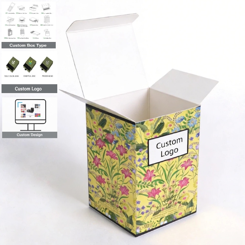 Luxury Unique Logo Beauty Makeup Cosmetic Box Paper Product Package Cream Body Essential Oil Skincare Packaging