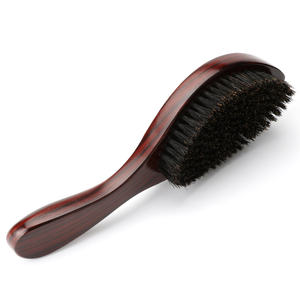 Abeis bajo MOQ 100% de cerdas de jabalí de cepillos para el pelo de madera de grano de la onda cepillo curvado 360 cepillo - Product Image 4