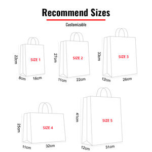 ถุงกระดาษคราฟท์รักษ์โลกแบบกำหนดเองพร้อมหูหิ้วแบบเกลียวสำหรับการค้าปลีกและของขวัญ - Product Image 2
