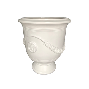 Jardinières d'extérieur modernes écologiques toutes saisons, finition peinte, bon prix, pots à fleurs ronds en fibre de verre - Product Image 1