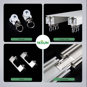 IKSUN Factory Price Aluminium Ceiling <b>Curtain</b> Rail No Brackets Double <b>Curtain</b> Poles Tracks - Product Image 4