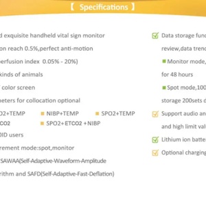 Monitor Veterinario Portátil PC100SV para Animales, Multiparámetros - Product Image 5