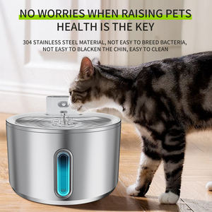 Mèo đài phun nước thép không gỉ 140oz/<span class=keywords><strong>4L</strong></span> không dây uống đài phun nước Pin hoạt động có thể sạc lại với cảm biến chuyển động - Product Image 3