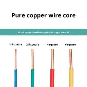 <span class=keywords><strong>สาย</strong></span>ไฟฟ้าทองแดงหุ้มฉนวนพีวีซีแกนเดี่ยว ขนาด 1.5 มม. 2.5 มม. 4 มม. 6 มม. 10 มม. รุ่น BV/BVR สำหรับงานก่อสร้างบ้าน - Product Image 2