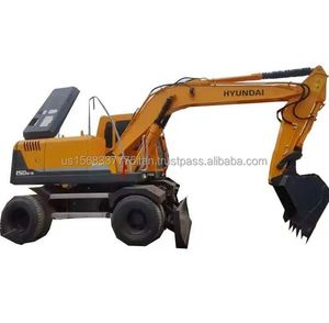 Excavatrice sur pneus Hyundai d'occasion d'origine coréenne, 15 tonnes, modèle 2022, capacité de godet de 0,92 m³, avec rapport fourni - Product Image 1