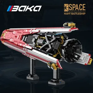 BaKa 33905 Nouveau Modèle <span class=keywords><strong>de</strong></span> Navire <span class=keywords><strong>de</strong></span> <span class=keywords><strong>Guerre</strong></span> Spatial <span class=keywords><strong>de</strong></span> Science-Fiction, Ensemble <span class=keywords><strong>de</strong></span> Blocs <span class=keywords><strong>de</strong></span> Construction en Plastique ABS, Échelle 1:12, 2107 Pièces, Jouet Éducatif DIY pour - Product Image 4