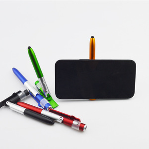 Stylo multifonctionnel 4 en 1 avec lumière LED, support de téléphone, stylet, stylo à bille, logo personnalisé, cadeau promotionnel d'entreprise - Product Image 6
