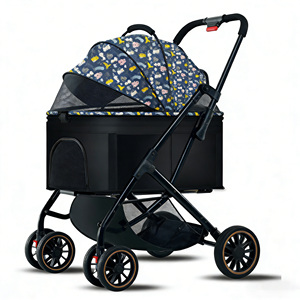 Poussette transfrontalière <span class=keywords><strong>pour</strong></span> animaux de compagnie, <span class=keywords><strong>chien</strong></span> et chat, légère, pliable, <span class=keywords><strong>pour</strong></span> extérieur, avec <span class=keywords><strong>panier</strong></span> séparable, <span class=keywords><strong>pour</strong></span> chiens de petite et moyenne taille - Product Image 3
