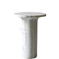 Newstar – Table basse de style nordique, meuble de salon moderne, minimaliste, de luxe, petite Table d'appoint, Table à thé ronde en marbre