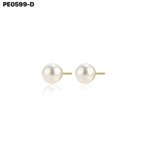Amy Amy Pearl <b>Stud</b> Earrings White Round Faux Pearl <b>Silver</b> Women's Everyday Wear Classic Style PE0599 - Product Image 3