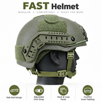 Casque tactique FAST High Cut modulaire avec rail latéral, fixation avant, suspension réglable, coque en UHMWPE pour entraînement en extérieur