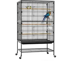 Gabbia per uccelli grande gabbia per pappagalli in ferro battuto per uccelli da volo