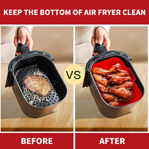 <span class=keywords><strong>Friggitrice</strong></span> <span class=keywords><strong>in</strong></span> Silicone riutilizzabile da 7.5 8.5 pollici per cestello rettangolare 8-10QT con manici per piatti e padelle da forno - Product Image 6