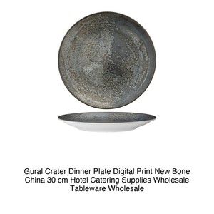 Crater Flat Plate Ø 30 cm New Bone China Digital Print Gural - Product Image 2