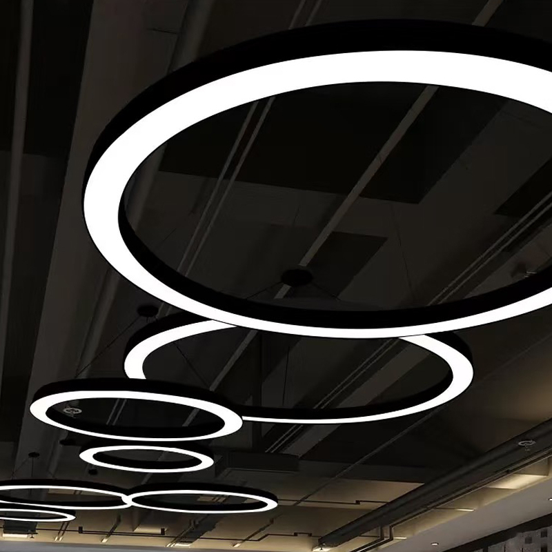 Modern Led Commercial Linear Pendant Lamp with Dimming Ring 80cm Iron White/Black IP20 3000K-6000K Color Temp 2-Year Warranty