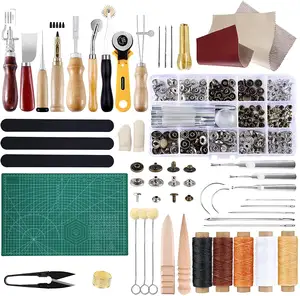 L-018 DIY Handmade Leather Working Craft Tool Set Leather Sewing Tools Kit